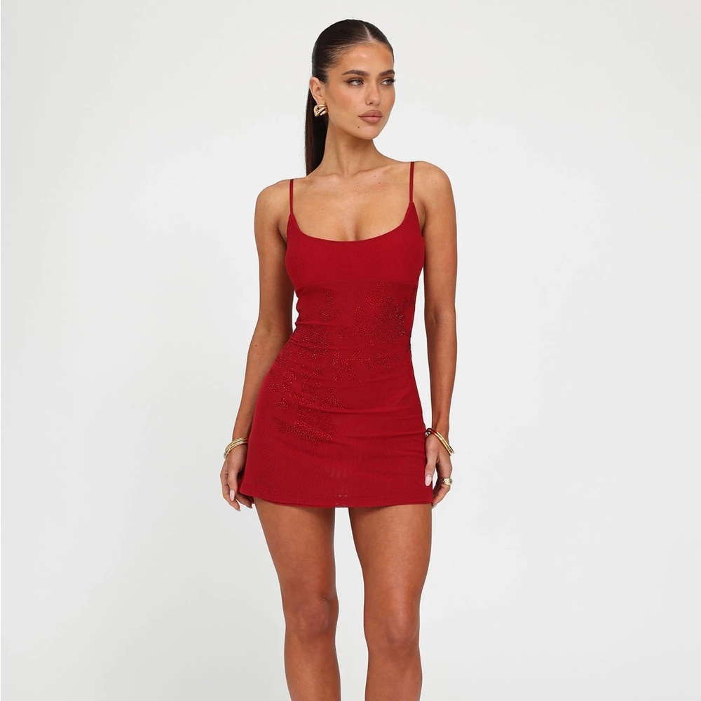 SOLD - Octavia Red Mini Dress